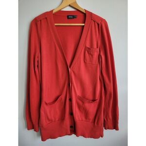 Mexx Military Library 3 Pocket Orange Cardigan Size Xl